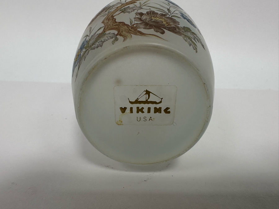 Vintage Viking Frosted Glass Vase 7H [Photo 5]