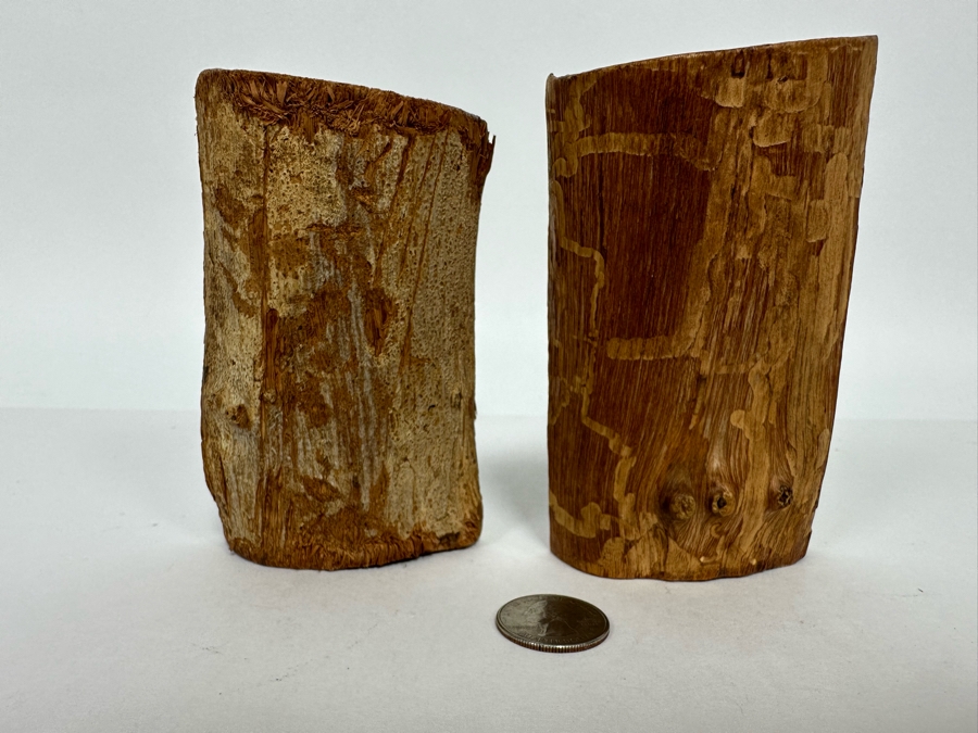 Pair Of Carved Hardwood African Busts 5H [Photo 5]