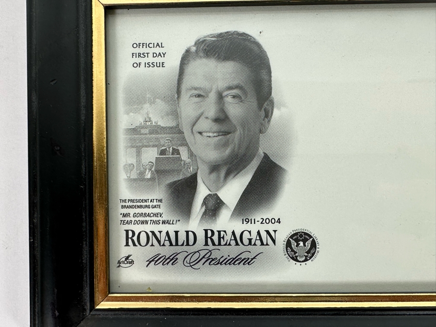 2005 Ronald Reagan First Day Cover Stamp Framed Envelope [Photo 5]