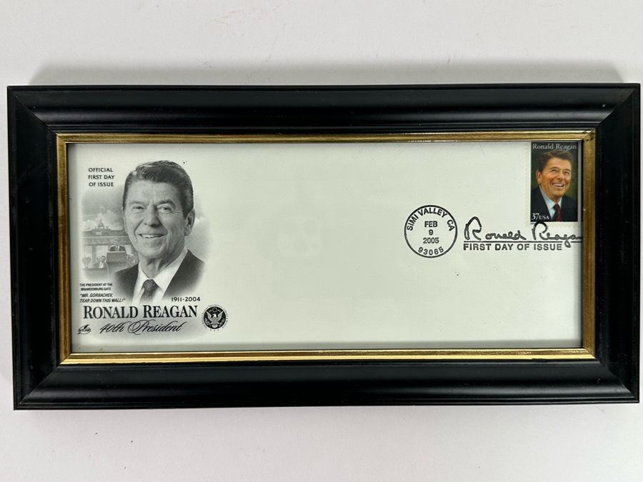 2005 Ronald Reagan First Day Cover Stamp Framed Envelope [Photo 2]