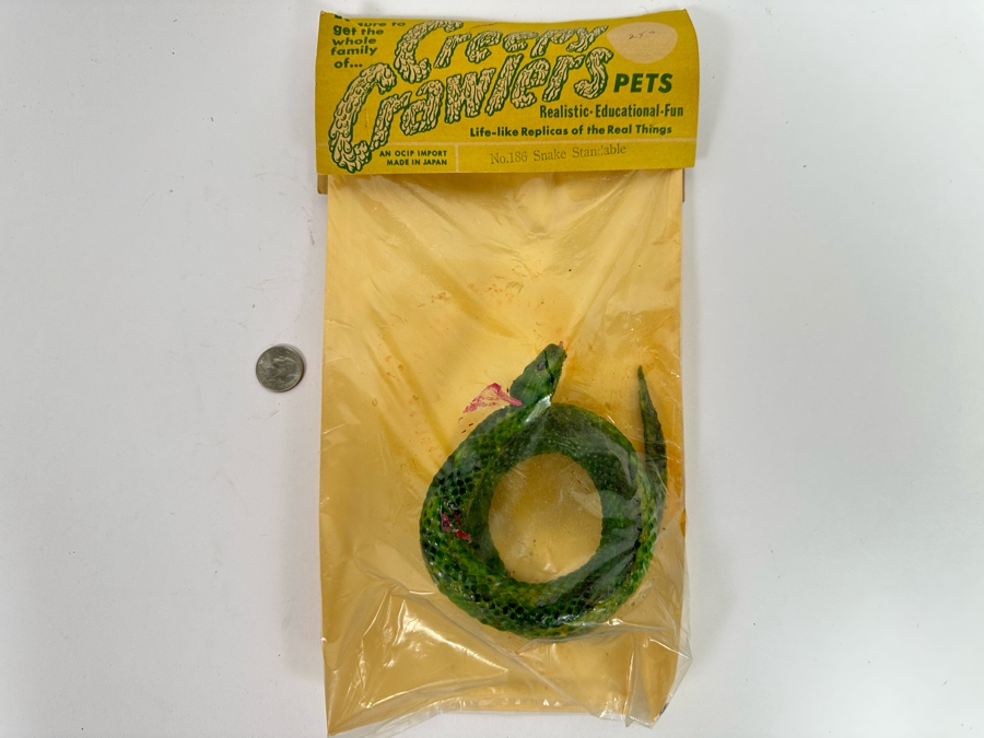 Vintage Creepy Crawlers Pets Rubber Toy Snake Made In Japan [Photo 2]