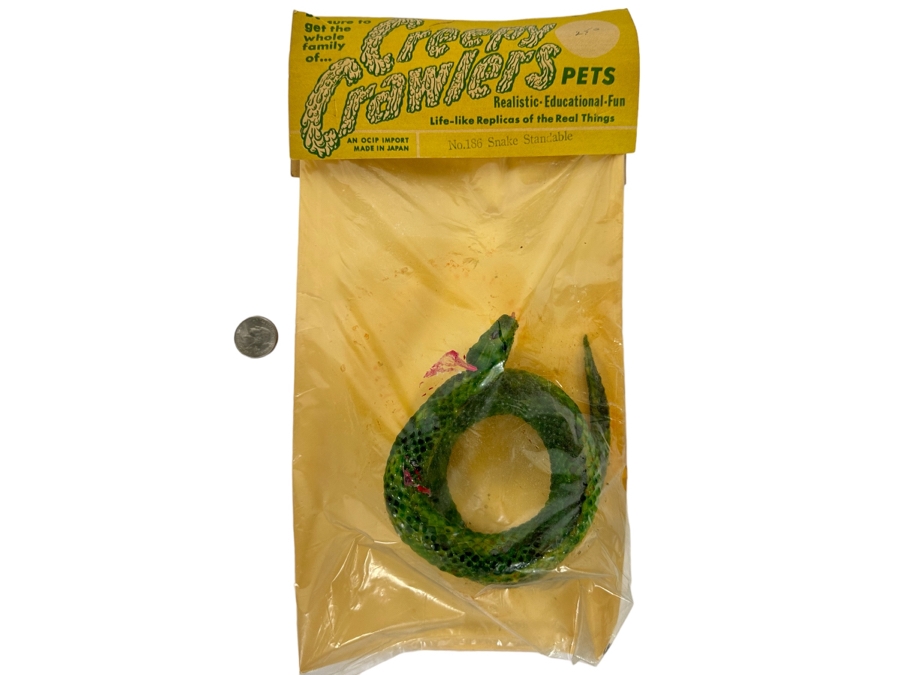 Vintage Creepy Crawlers Pets Rubber Toy Snake Made In Japan [Photo 1]