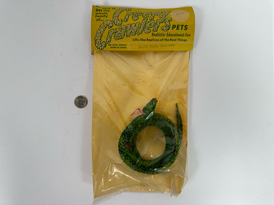 Vintage Creepy Crawlers Pets Rubber Toy Snake Made In Japan [Photo 3]