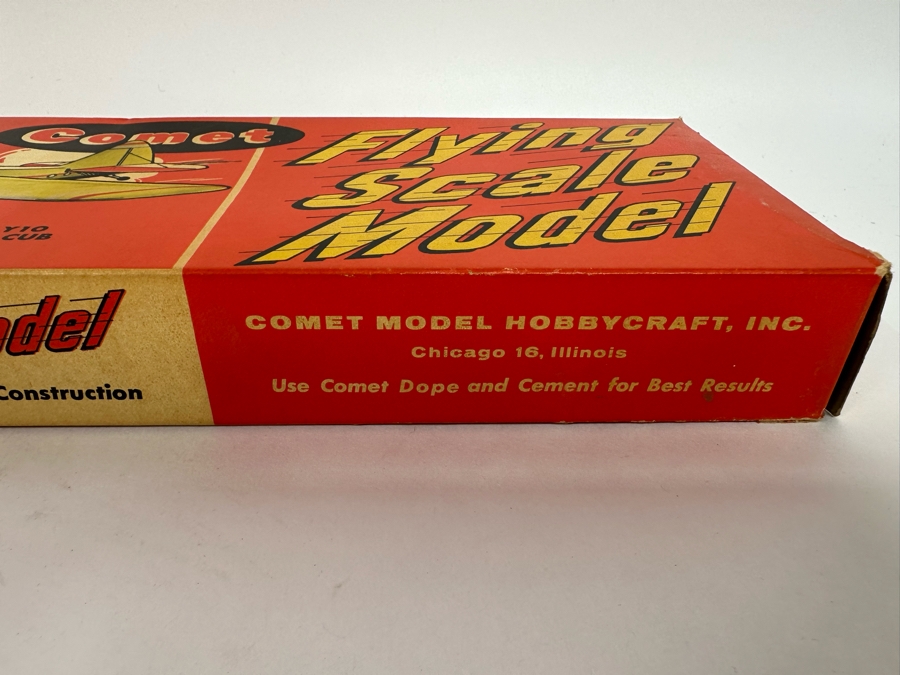 Comet Flying Scale Model Kit Piper Cub Balsa Wood Airplane With Box 20.5W [Photo 6]