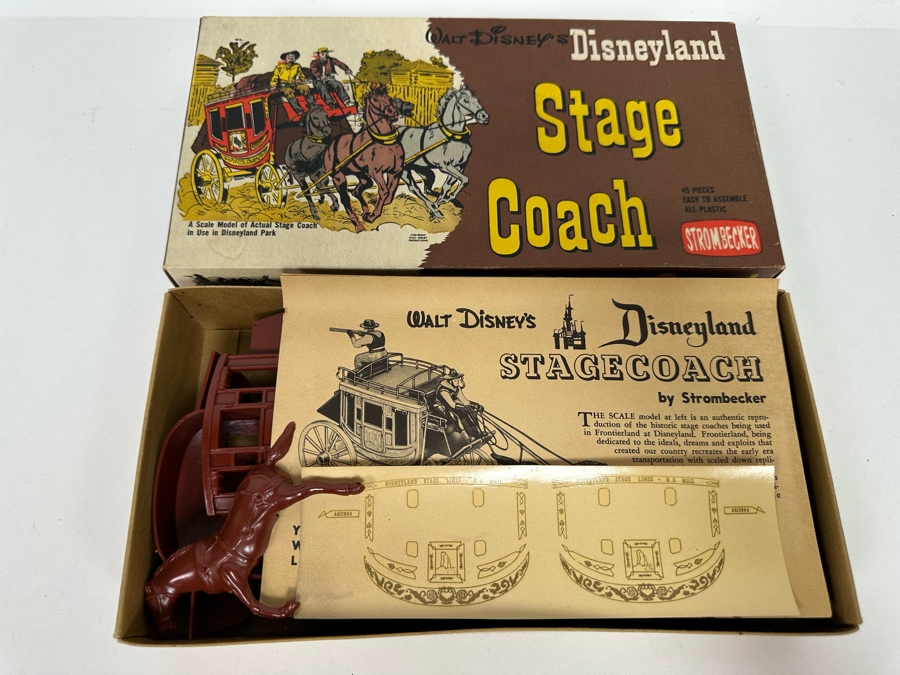 Walt Disney's Disneyland Stage Coach Plastic Model Kit By Strombecker With Box 10.5W [Photo 7]