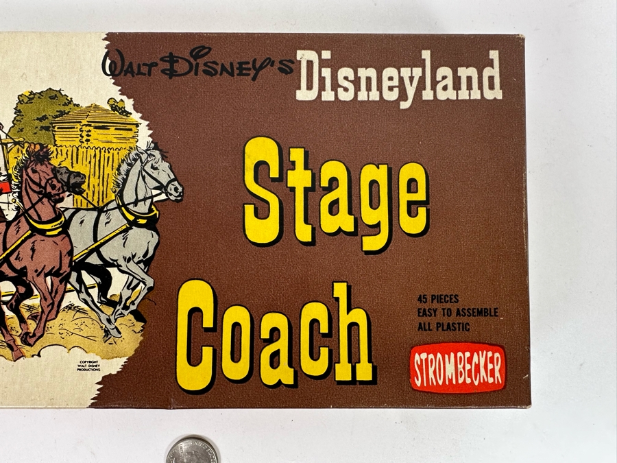 Walt Disney's Disneyland Stage Coach Plastic Model Kit By Strombecker With Box 10.5W [Photo 4]