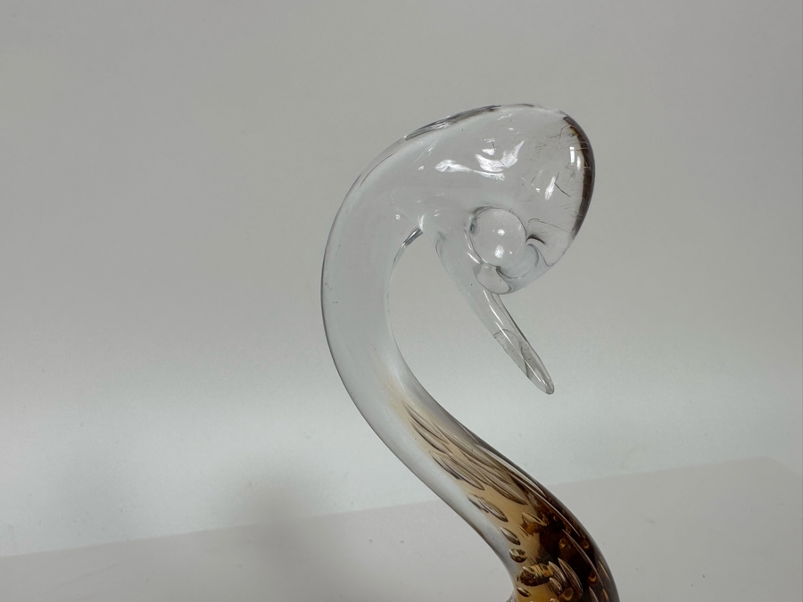 Vintage Granna Glas Art Glass Swan Sweden 6.5W X 7H [Photo 9]