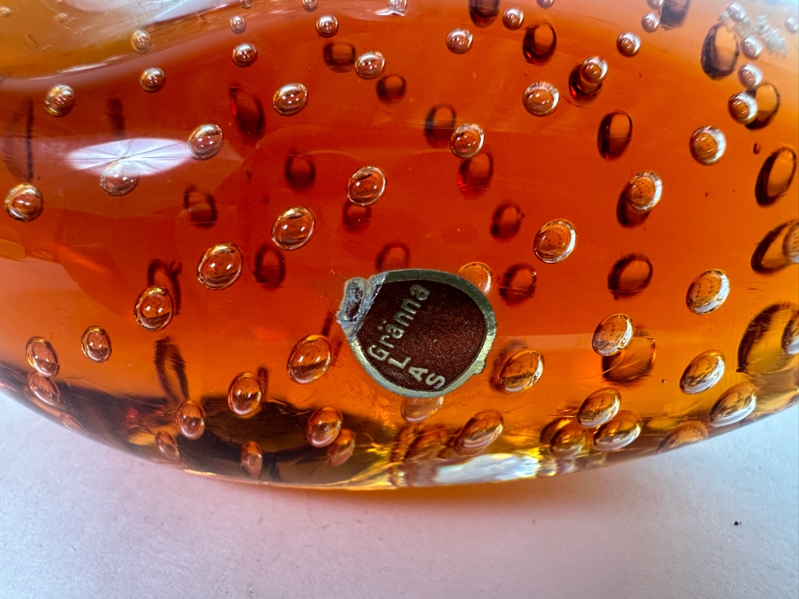 Vintage Granna Glas Art Glass Swan Sweden 6.5W X 7H [Photo 5]