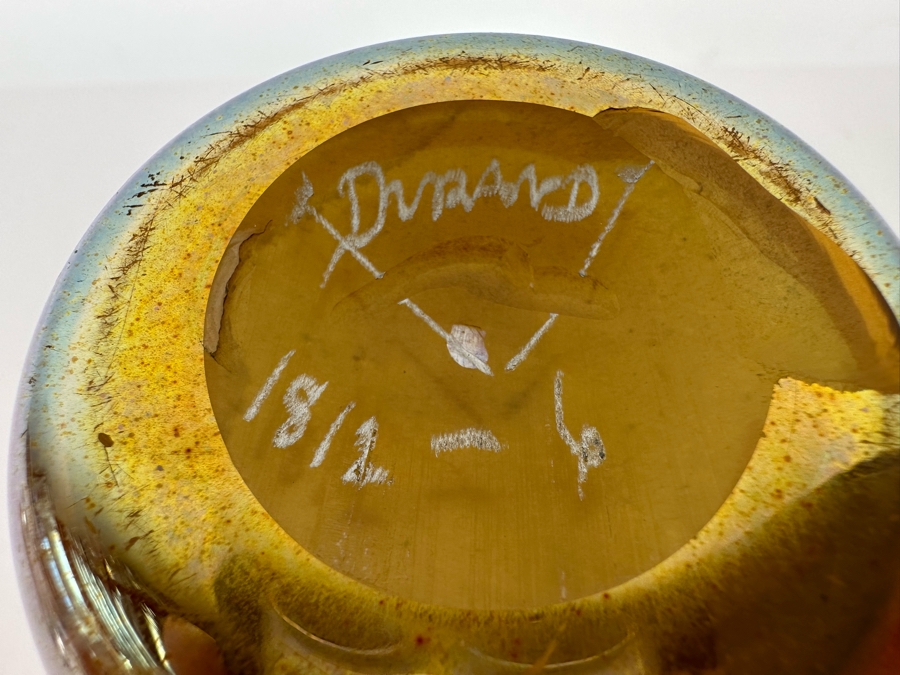 Vintage Durand Irridescent Art Glass Vase Pattern 1812-6 6.5H [Photo 10]