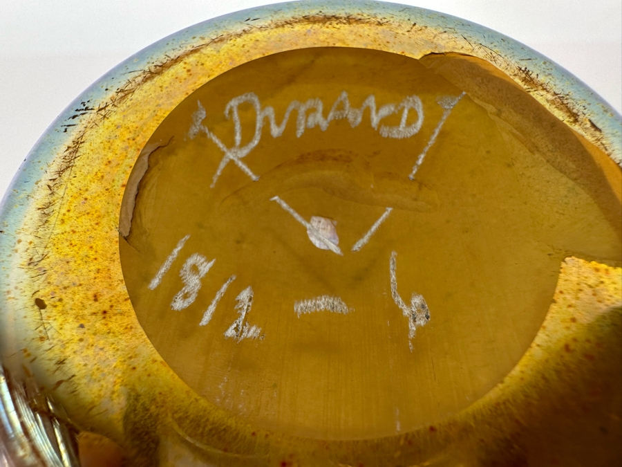 Vintage Durand Irridescent Art Glass Vase Pattern 1812-6 6.5H [Photo 9]