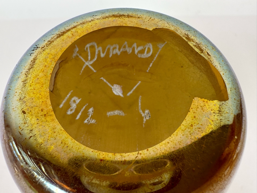 Vintage Durand Irridescent Art Glass Vase Pattern 1812-6 6.5H [Photo 12]