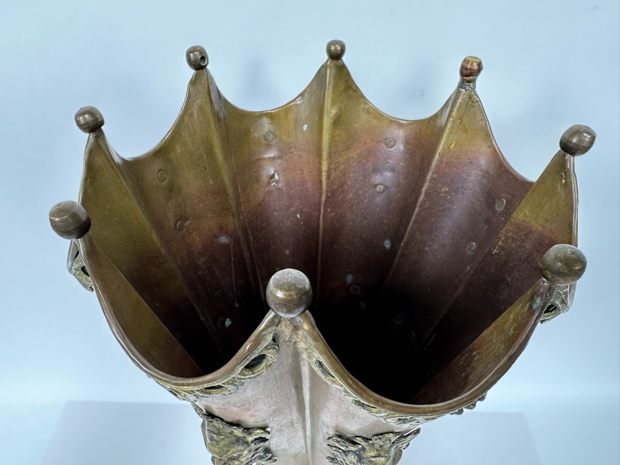 Antique Coppper / Brass Umbrella Stand 21H [Photo 5]