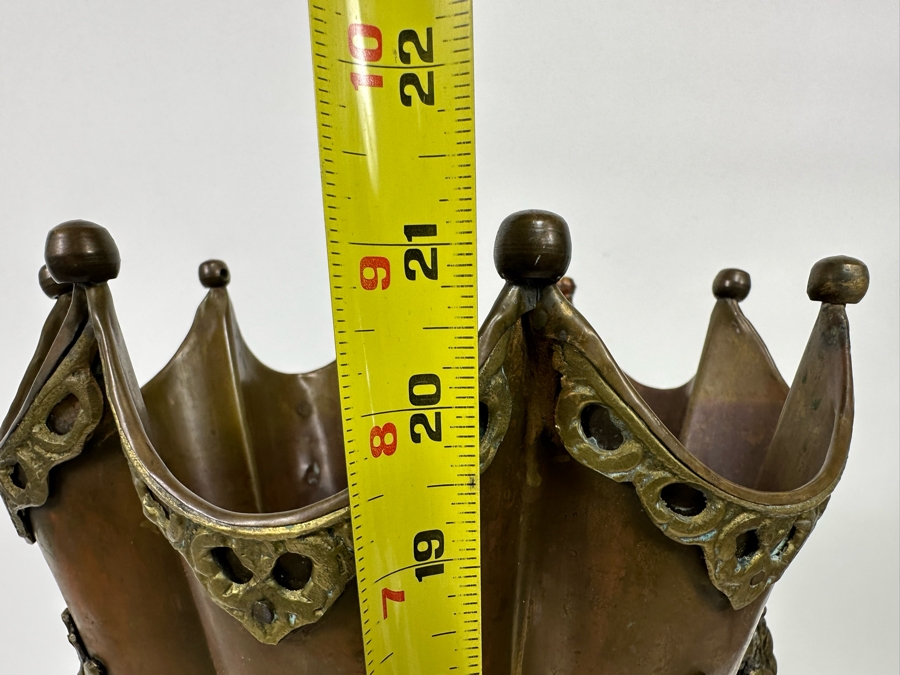 Antique Coppper / Brass Umbrella Stand 21H [Photo 8]