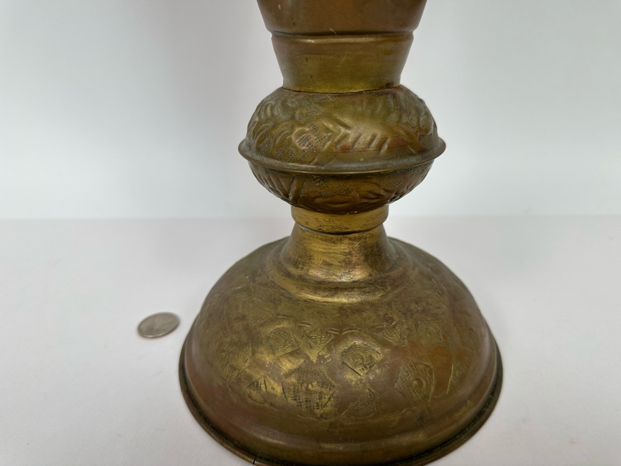 Antique Coppper / Brass Umbrella Stand 21H [Photo 6]