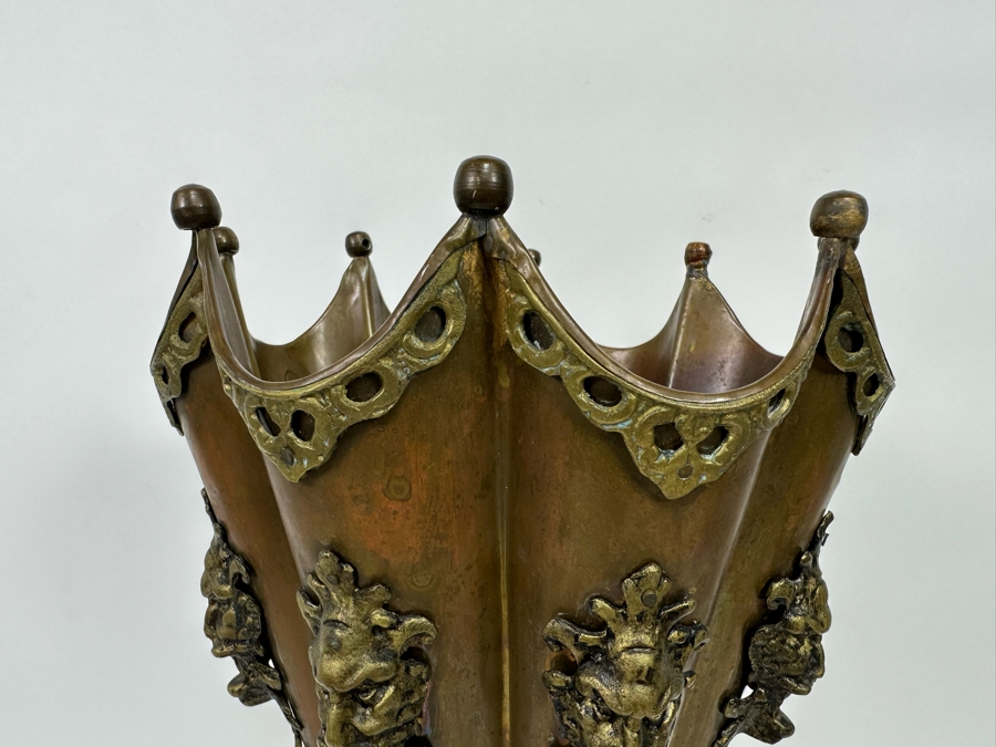 Antique Coppper / Brass Umbrella Stand 21H [Photo 4]
