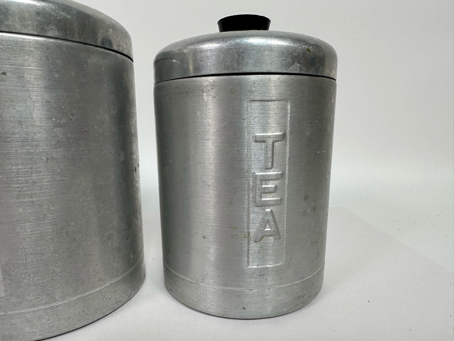 Vintage Art Deco Machine Age Metasco Inc Italian Sugar, Coffee & Tea Canisters [Photo 6]
