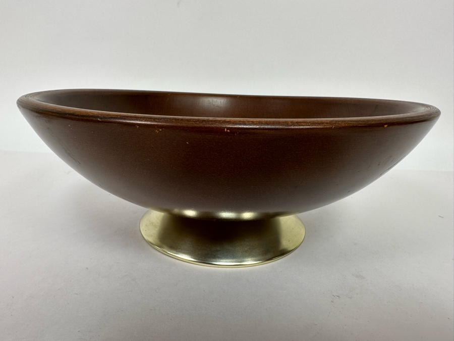 Mid-Century Modern Beautywood Nut Bowl With Nutcracker And Set Of Six Nut Picks Hard Rock Maple By Premier Mfg Co Chicago 11W X 4H [Photo 9]
