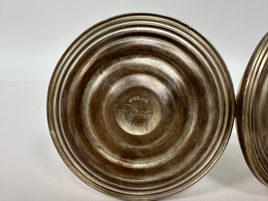 Pair Of Weighted Sterling Silver Candelabras 10W X 8H [Photo 8]