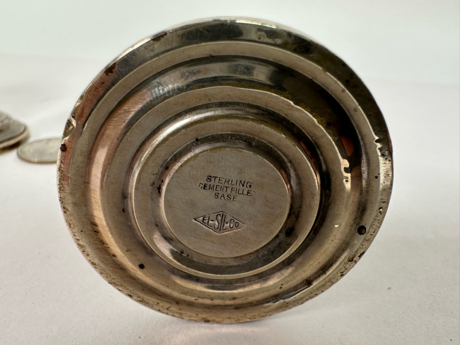 Pair Of Weighted Sterling Silver Salt Shakers 5.5H [Photo 4]