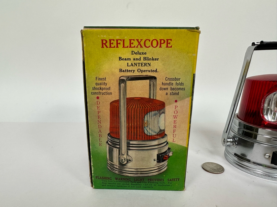 Vintage Reflexcope Deluxe Beam And Blinker Lantern With Box [Photo 6]