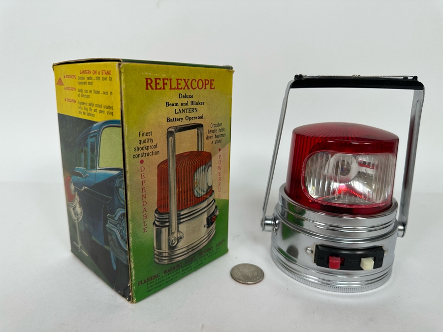 Vintage Reflexcope Deluxe Beam And Blinker Lantern With Box [Photo 2]