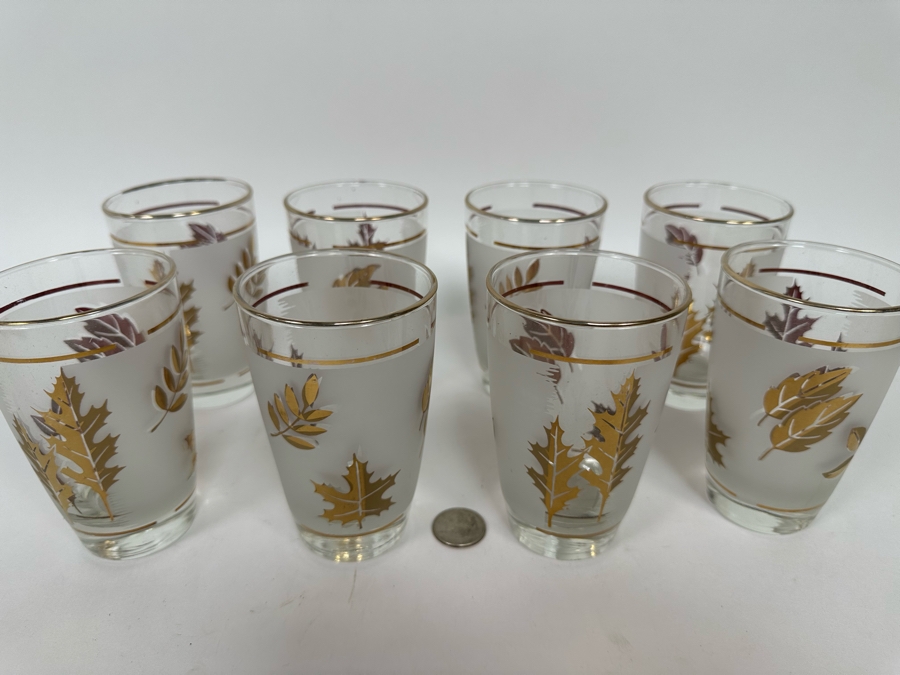 Set Of Eight Mid-Century Glasses 4.5H [Photo 5]