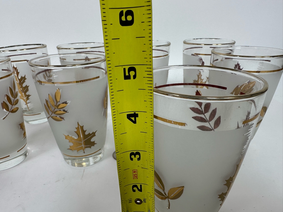Set Of Eight Mid-Century Glasses 4.5H [Photo 10]