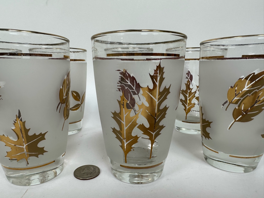 Set Of Eight Mid-Century Glasses 4.5H [Photo 7]