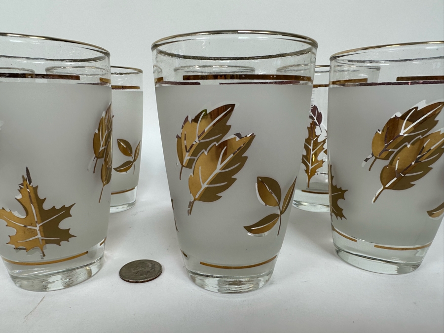 Set Of Eight Mid-Century Glasses 4.5H [Photo 8]
