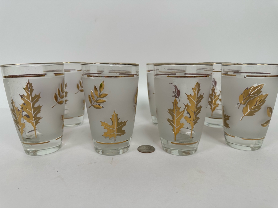 Set Of Eight Mid-Century Glasses 4.5H [Photo 4]