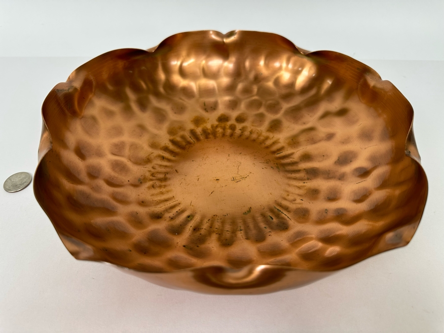 Vintage Gregorian Copper Footed Bowl 10.5W X 3H [Photo 3]