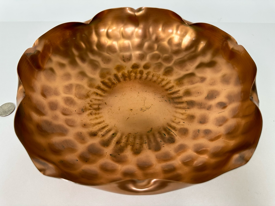 Vintage Gregorian Copper Footed Bowl 10.5W X 3H [Photo 4]
