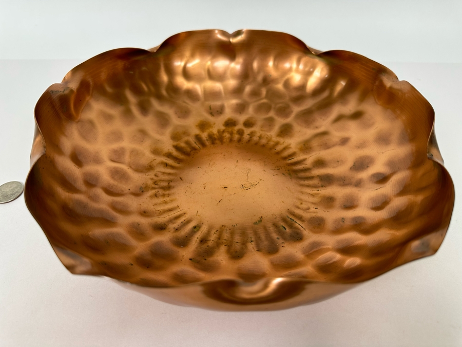 Vintage Gregorian Copper Footed Bowl 10.5W X 3H [Photo 2]
