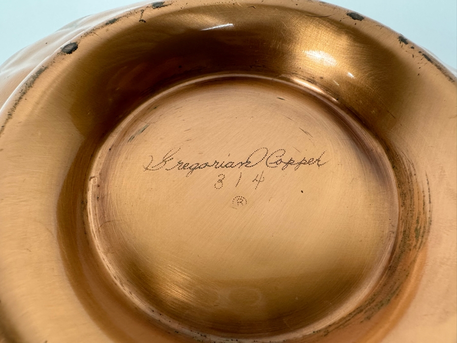 Vintage Gregorian Copper Footed Bowl 10.5W X 3H [Photo 7]