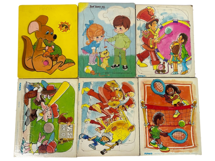 Six Vintage Kids Puzzles