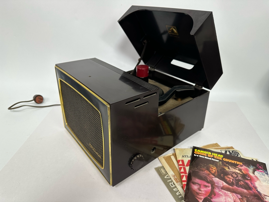 Vintage Mid-Century Victrola RCA Victor Tube Amplifier Portable Record Player Model 45-HY-4 Working With 45RPM Records [Photo 5]