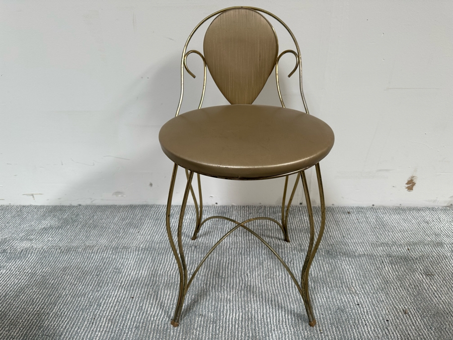 Mid-Century Pearl-Wick Vanity Chair 14.5W X 26H [Photo 2]