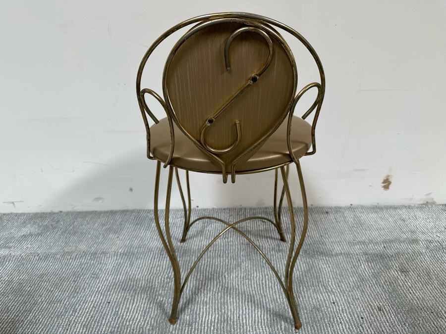 Mid-Century Pearl-Wick Vanity Chair 14.5W X 26H [Photo 5]