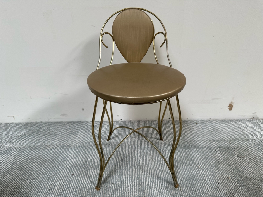 Mid-Century Pearl-Wick Vanity Chair 14.5W X 26H [Photo 3]