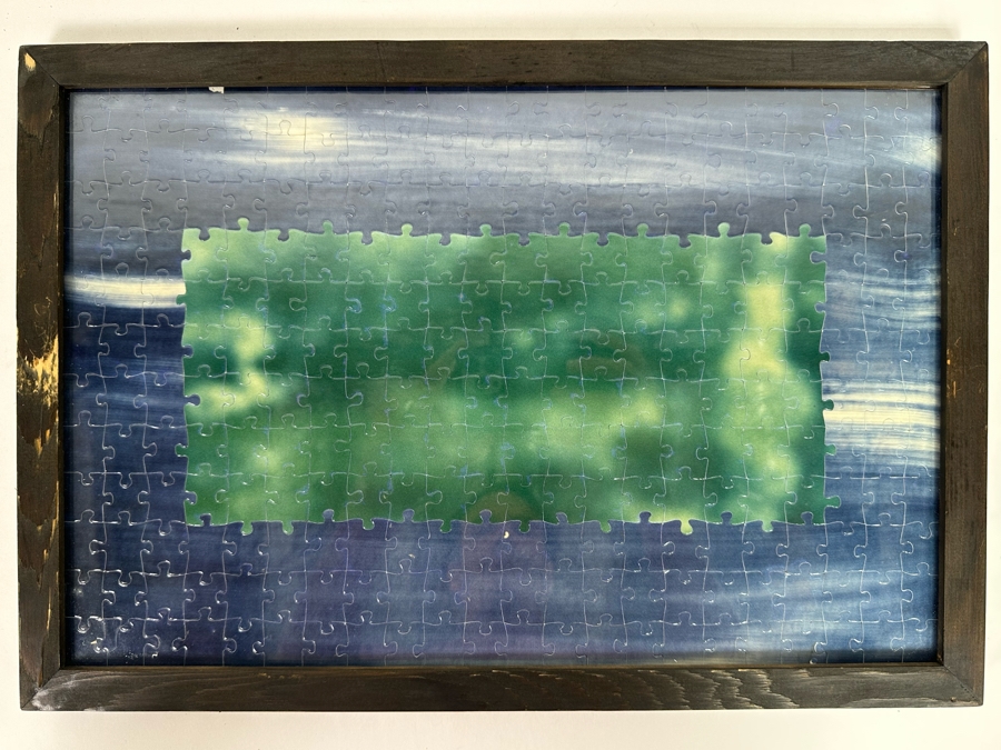 Frank Aumueller (German, b.1960) Contemporary Mixed Media Abstract Puzzle Composition Framed 12.5 X 18 [Photo 5]