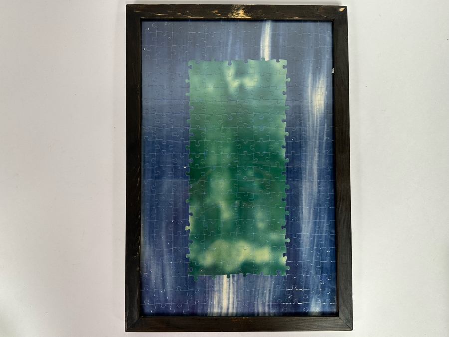 Frank Aumueller (German, b.1960) Contemporary Mixed Media Abstract Puzzle Composition Framed 12.5 X 18 [Photo 6]