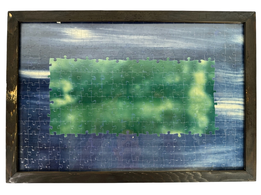 Frank Aumueller (German, b.1960) Contemporary Mixed Media Abstract Puzzle Composition Framed 12.5 X 18 [Photo 1]