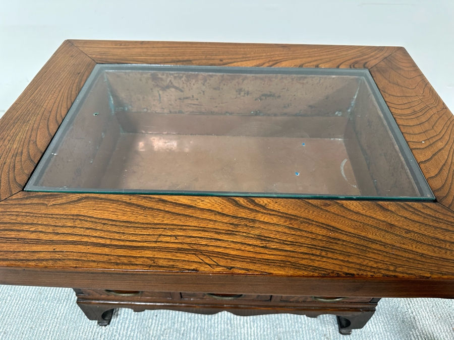 Vintage Japanese Wooden Hibachi Coffee Table 30W X 22D X 17.5H [Photo 5]