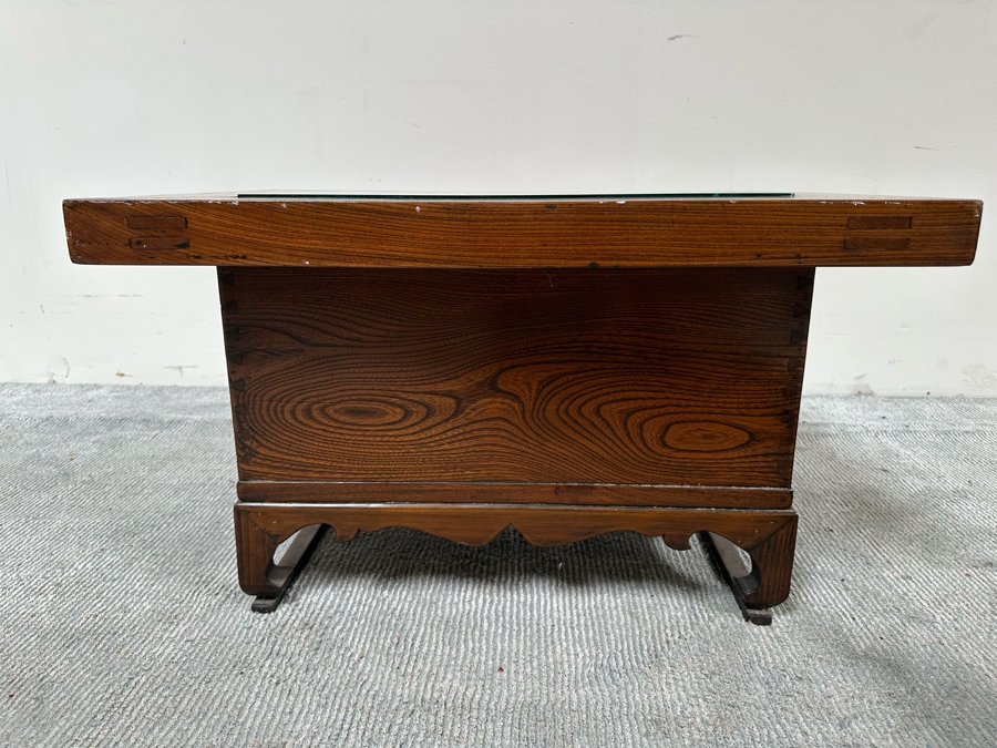 Vintage Japanese Wooden Hibachi Coffee Table 30W X 22D X 17.5H [Photo 11]