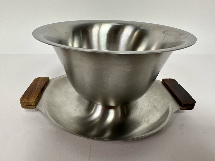 Mid-Century Stainless Steel Gravy Boat Japan 7.5W [Photo 2]