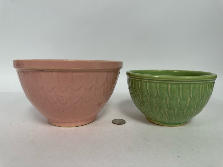 Pair Of Vintage McCoy Pottery Bowls 7W And 6W [Photo 2]