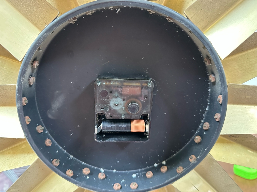 Mid-Century Starburst Wall Clock Working 46W [Photo 9]