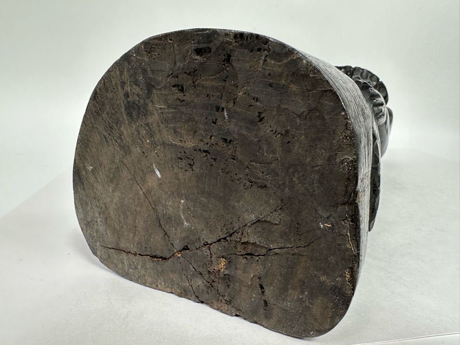 Vintage Carved Ebony Wooden Sculpture 6W X 26H [Photo 9]
