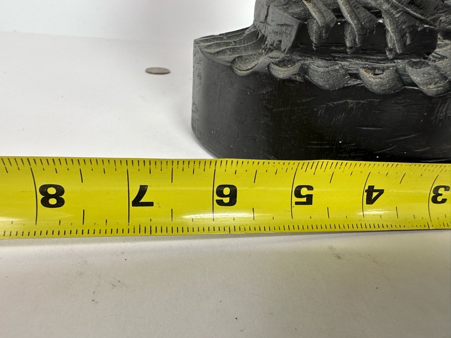 Vintage Carved Ebony Wooden Sculpture 6W X 26H [Photo 10]