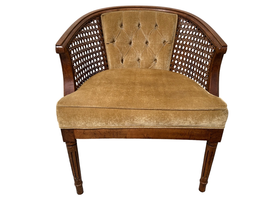 Vintage Lewittes Furniture Cane Back Armchair 26W X 25D X 29H